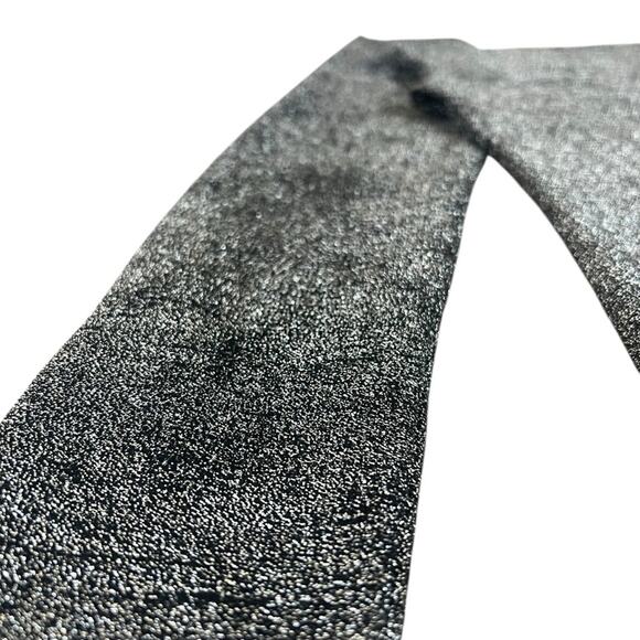 Reformation Women’s Riley Long Sleeve Metallic Silver Black Glitter Mini Dress M - Picture 13 of 16